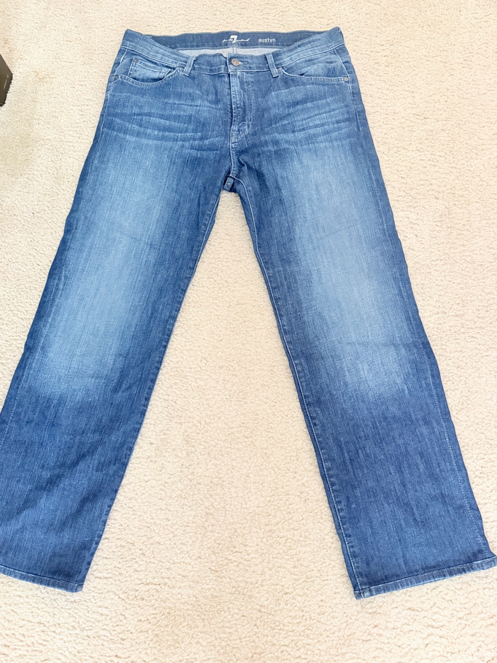 7 For All Mankind Rustic Blue Denim Jeans